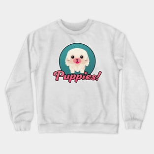 Puppies! | Cute vector art Crewneck Sweatshirt